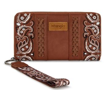 WG331-W115 BR Wrangler Bandana Paisley Print Wallet