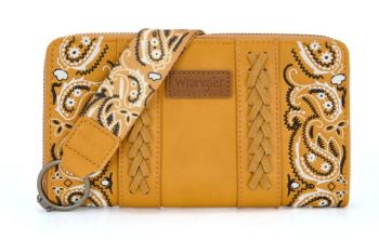 WG331-W115 YL Wrangler Bandana Paisley Print Wallet
