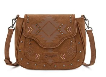 WG333-2003BR Wrangler Aztec Saddle Crossbody Bag