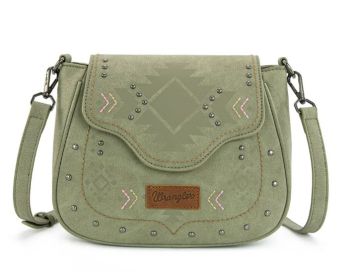 WG333-2003GN Wrangler Aztec Saddle Crossbody Bag