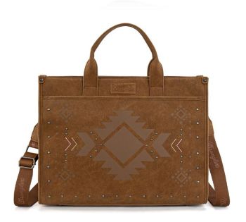 WG333-8119BR Wrangler Aztec Tote Bag