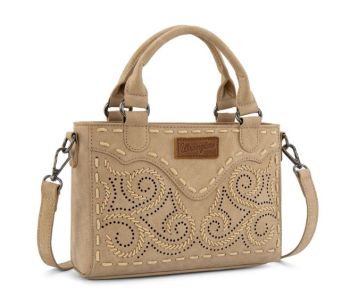 WG337-2003TN Wrangler Embroidered Swirl Mini Satchel/ Crossbody 