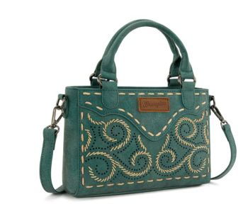 WG337-2003TQ Wrangler Embroidered Swirl Mini Satchel/ Crossbody 