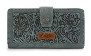 WG339-W080JN Wrangler Western Floral Tooled RFID Wallet