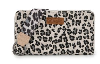 WG366-W006BG Wrangler Leopard Print Wallet/Wristlet