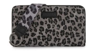 WG366-W006BK Wrangler Leopard Print Wallet/Wristlet