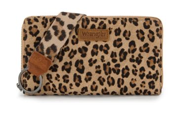 WG366-W006LP Wrangler Leopard Print Wallet/Wristlet
