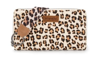 WG366-W006TN Wrangler Leopard Print Wallet/Wristlet