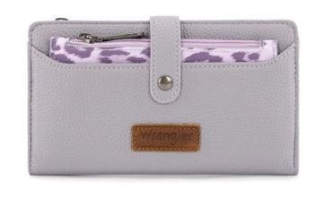 WG366-W091PP Wrangler Western Bi-Fold RFID Wallet/Wristlet With Detachable Pouch