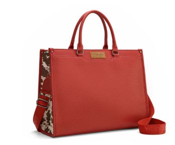 WG389-8119RED-COW Wrangler Carry-All Large Tote Work Tote /Crossbody