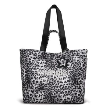 WG433-8317BK Wrangler Leopard Print Large Tote