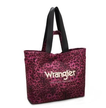 WG433-8317PP Wrangler Leopard Print Large Tote