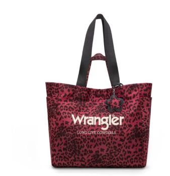 WG433-8317RD Wrangler Leopard Print Large Tote
