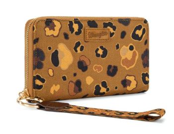 WG436-W126BCF Wrangler Leopard Print Wallet/Wristlet