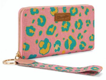 WG436-W126PK Wrangler Leopard Print Wallet/Wristlet