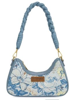 WG438-818JN Wrangler Floral Print Braided Hobo Bag