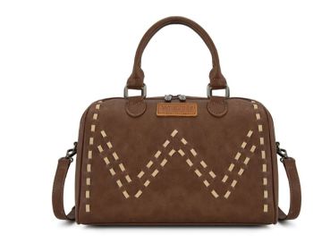 WG449-5112CF Wrangler Stitch Detail Classic Barrel Satchel/Crossbody