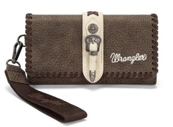 WG454-W018CF Wrangler Western Buckle RFID Wallet
