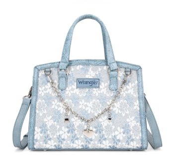 WG455-8130JN Wrangler Western Chic Lace with Chain Charm Satchel/Crossbody Bag