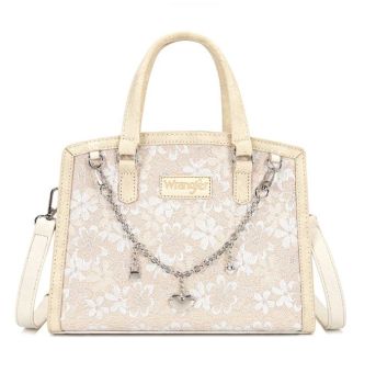 WG455-8130TN Wrangler Western Chic Lace with Chain Charm Satchel/Crossbody Bag