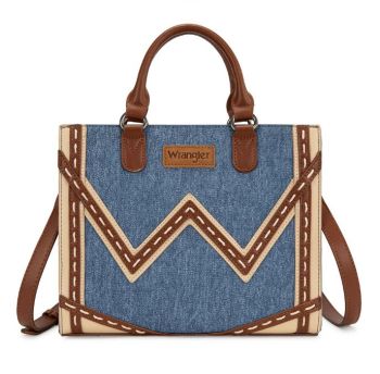 WG456-8120JN Wrangler Western Contrast Stitch Chevron Tote Bag