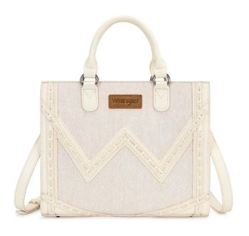 WG456-8120TN Wrangler Western Contrast Stitch Chevron Tote Bag