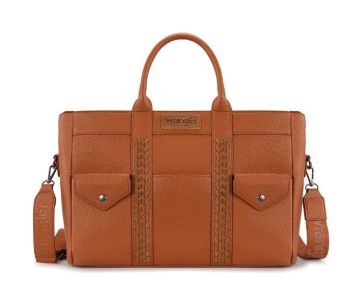 WG484-8119BR Wrangler Whipstitch Work Tote Bag/Crossbody