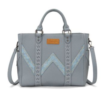 WG519-8300-1JN Wrangler Western Stitch & Embossed Chevron Satchel Tote Bag