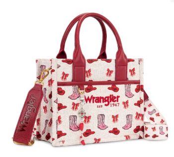 WG524-8120SPK Wrangler Western Print Cowgirl Tote Bag/Crossbody