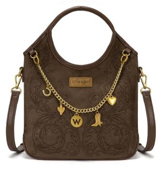 WG533-9801CF Wrangler Charm Chain Hobo Tote Bag