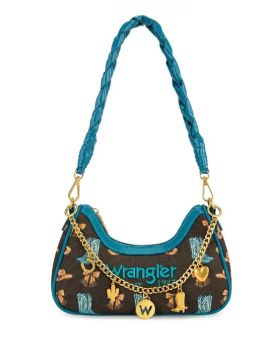 WG524-8182CF Wrangler Western Cowgirl Print Shoulder Bag