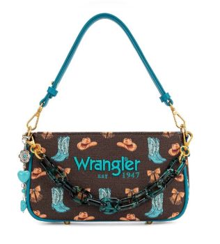 WG524-8633CF Wrangler Western Print Cowgirl Shoulder Bag