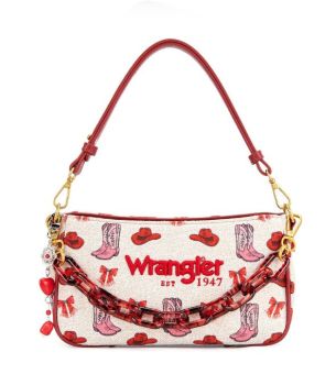 WG524-8633PK Wrangler Western Print Cowgirl Shoulder Bag
