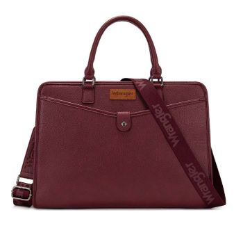 WG537-8119BD Wrangler Pebbled Faux Leather Laptop Brief Bag
