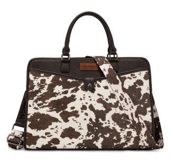 WG537-8119COW-CF Wrangler Pebbled Faux Leather Laptop Brief Bag