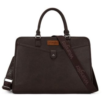 WG537-8119CF Wrangler Pebbled Faux Leather Laptop Brief Bag