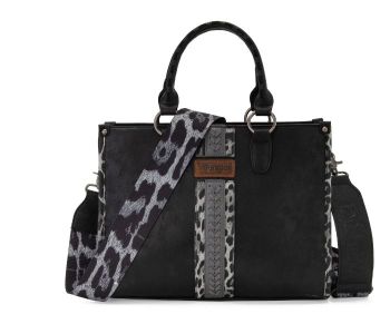 WG83G-8260BK Wrangler Whipstitch Tote/Crossbody 