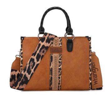 WG83G-8260BR Wrangler Whipstitch Tote/Crossbody 