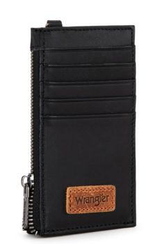WGW-W1004BK Wrangler Genuine Leather RFID Card Case Wallet