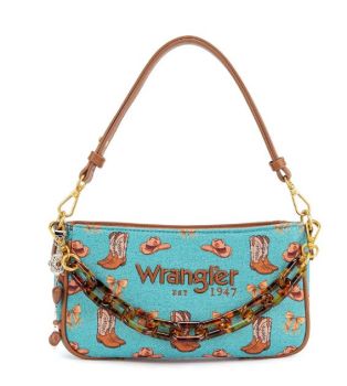 WG524-8633TQ Wrangler Western Print Cowgirl Shoulder Bag