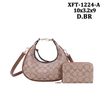 XFT-1224A BR DESIGNER CROSSBODY BAG WITH WALLET