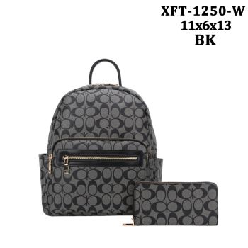 XFT-1250WBK MONOGLAM BACKPACK WITH WALLET