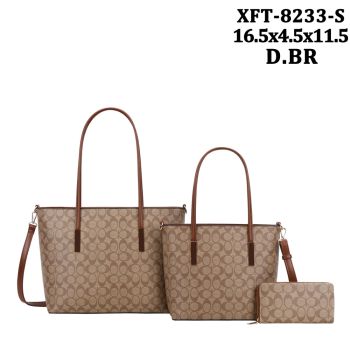 XFT-8233SBR DESIGNER MONO GLAM 3PC SETS WITH WALLET
