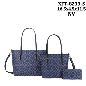 XFT-8233SNV DESIGNER MONO GLAM 3PC SETS WITH WALLET