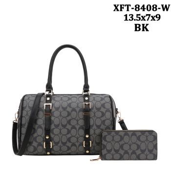 XFT-8408WBK SHACHA MONO GLAM BAG WITH WALLET