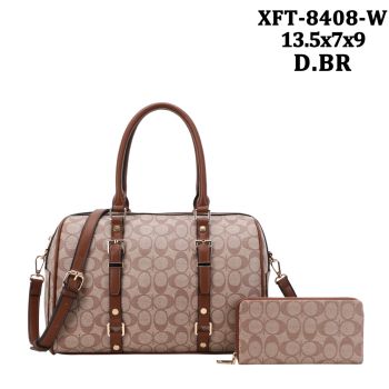 XFT-8408WDBR SHACHA MONO GLAM BAG WITH WALLET