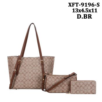 XFT-9196S BR MONOGLAM DESIGNER BAGS 3PC SETS