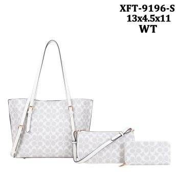 XFT-9196S WT MONOGLAM DESIGNER BAGS 3PC SETS
