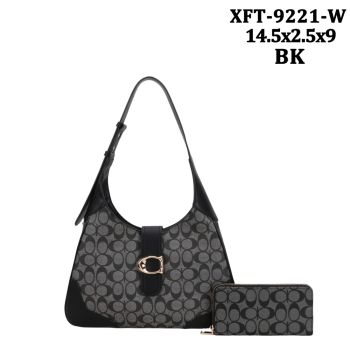 XFT-1222ABK DESIGNER HOBO BAG WITH WALLET