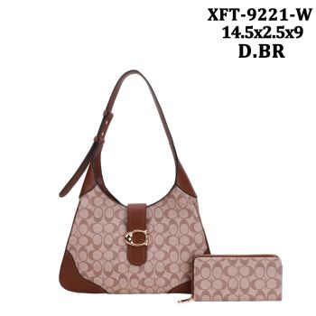 XFT-1222ABR DESIGNER HOBO BAG WITH WALLET